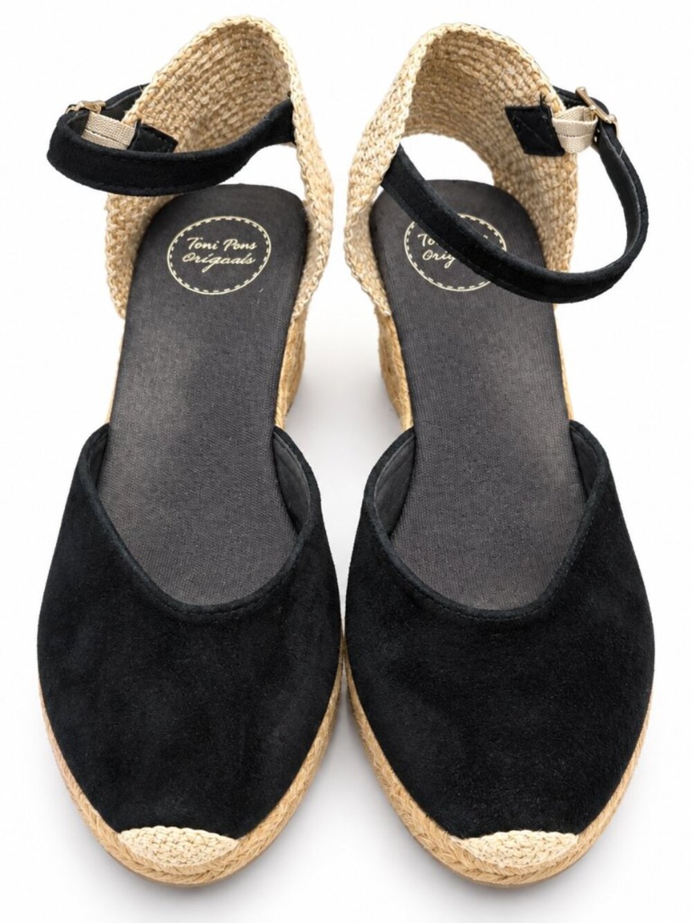 Toni Pons Taupe Espadrille Wedge Shoes